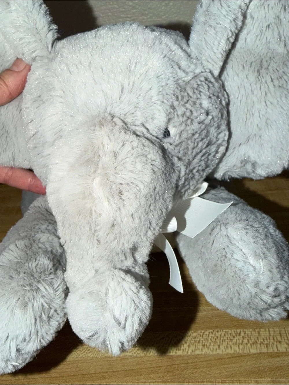 Cloud B twilight buddy Gray Plush Night Light Elephant with Star Projector